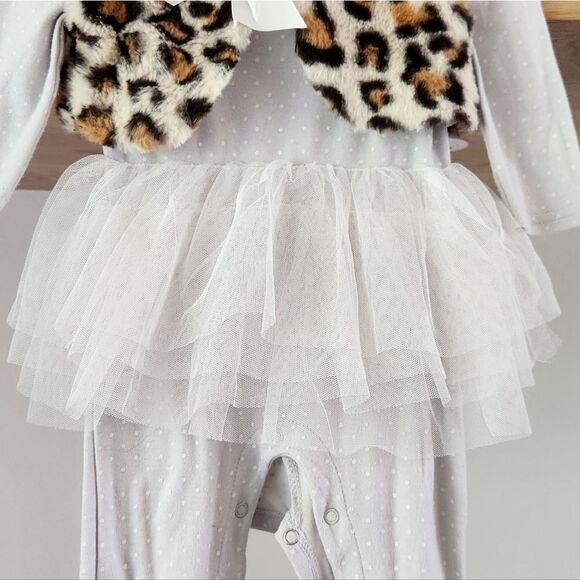 NWT Baby Starters Leopard Luxe Ballet Onesie/Footie - Picture 3 of 6